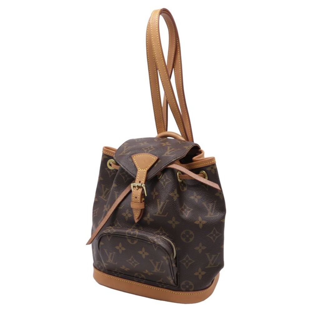 Louis Vuitton Montsouris Mini Backpack in Brown Coated Canvas - Picture 2 of 12